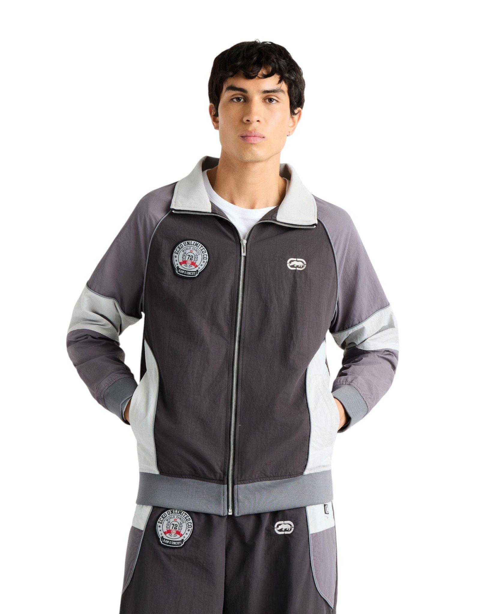 ecko unltd. Men's Desmo Track Jacket - Charcoal - CHARCOAL